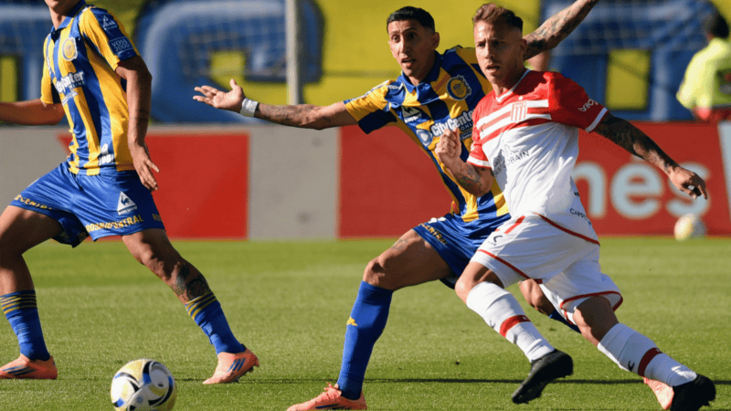 Ángel Di María en el último Central-Estudiantes: fue victoria del Pincha por 1-0 en Arroyito.