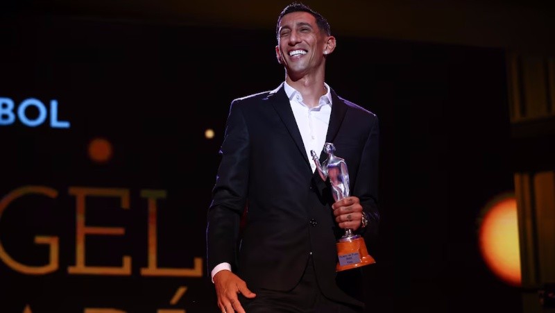  Di María venció en su categoría a otros dos campeones del mundo en Qatar: Lautaro Martínez y Leandro Paredes.  (Foto: Gonzalo Colini / Prensa Premios Olimpia 2025)&nbsp;