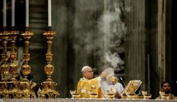 El papa León XIV en su primera Navidad.