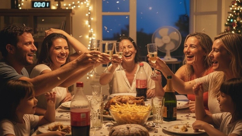 La mesa adentro, pero con ventilador por favor.