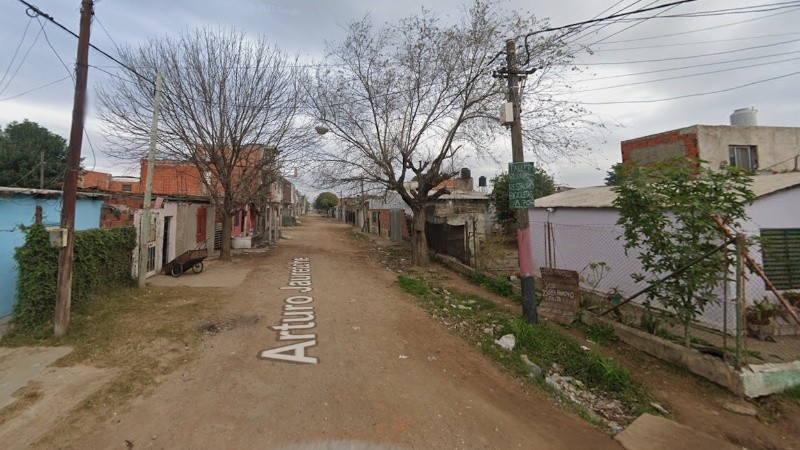 La cuadra donde tuvieron lugar las intimidaciones.