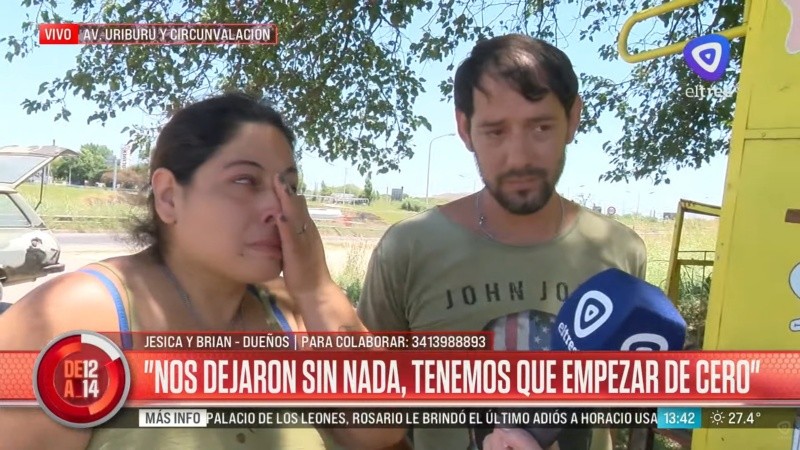 La pareja damnificada por el robo.