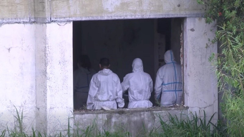 Las ruinas de Praxair, escenario de un crimen.