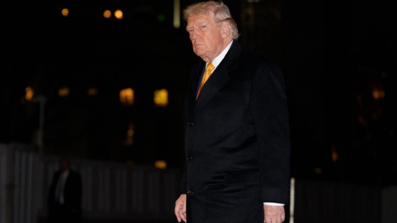 Donald Trump al llegar a la Casa Blanca el último lunes.