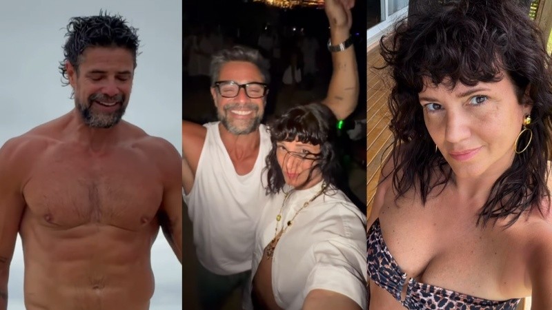 Luciano Castro y Griselda Siciliani, de vacaciones en Brasil.