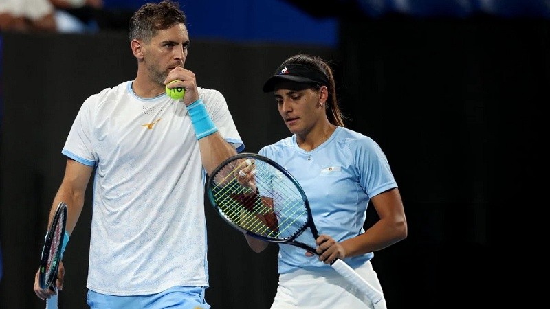 Guido Andreozzi y Lourdes Carlé no pudieron quebrar a la pareja integrada por Belinda Bencic y Jakub Paul (NA).