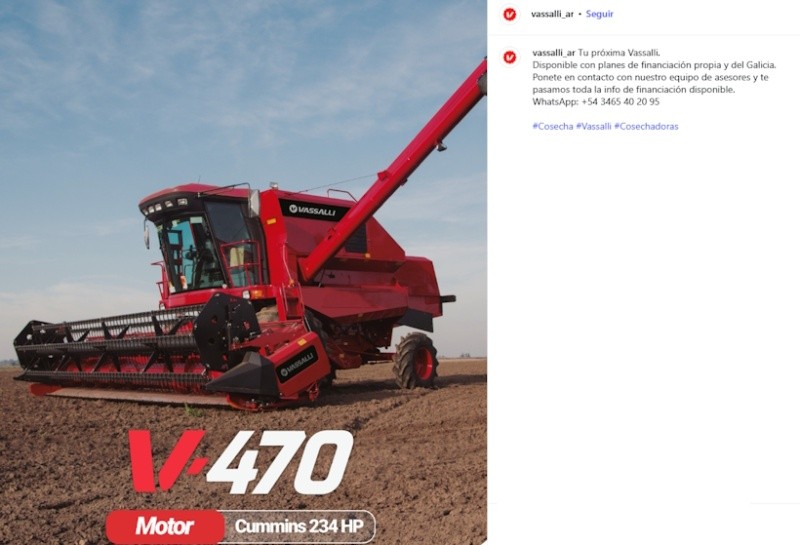 La última publicación de Vassalli en Instagram.