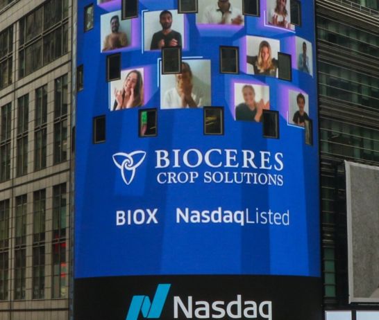Bioceres llegó a las pantallas del Nasdaq, en el corazón de Nueva York