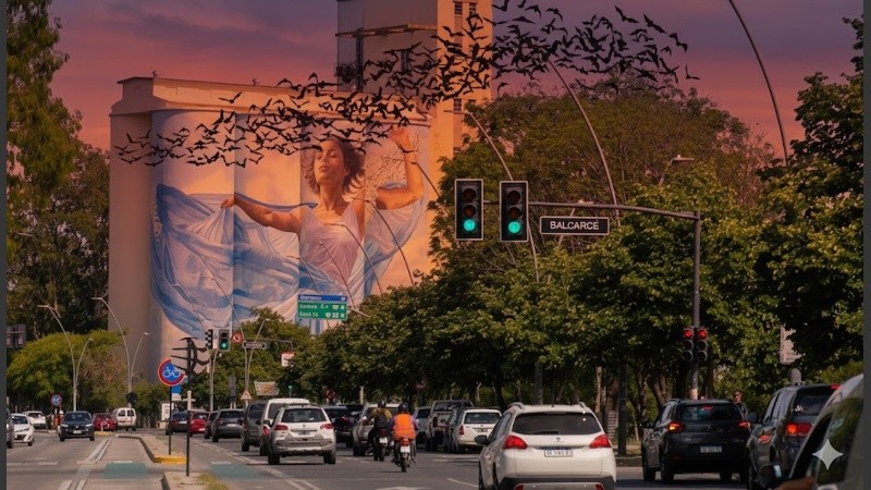 Foto generada con IA sobre una imagen de Alan Monzón para Rosario3.