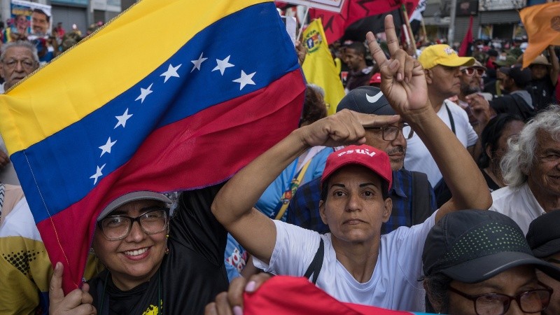 Movilizaciones en Caracas. Foto EFE