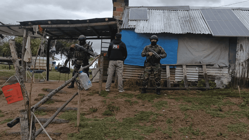 El lugar donde se realizó el allanamiento.