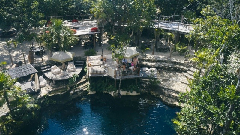 Vesica Tulum Cenote Club, el sitio donde mataron al peluquero santafesino.