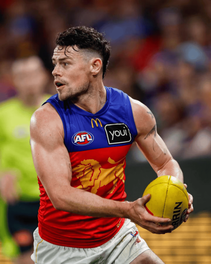 La estrella del fútbol australiano Lachie Neale, uno de los jugadores más destacados de la AFL y figura de los Brisbane Lions.&nbsp;