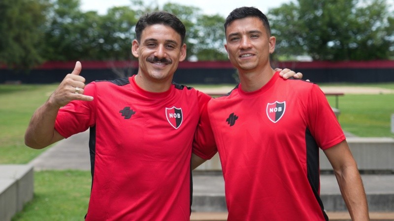 Cóccaro y Cabrera, dos nombres que arribaron para reforzar el ataque y la defensa de Newell's. (Alan Monzón / Rosario3)