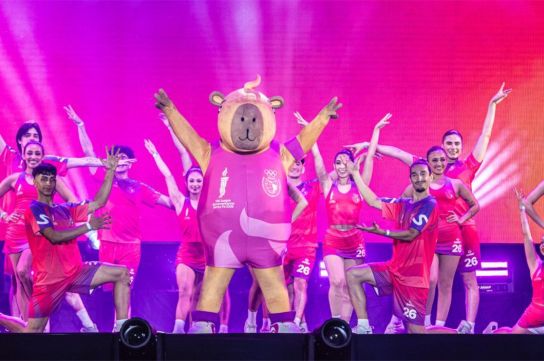 Capi, la mascota oficial de los Juegos Suramericanos.