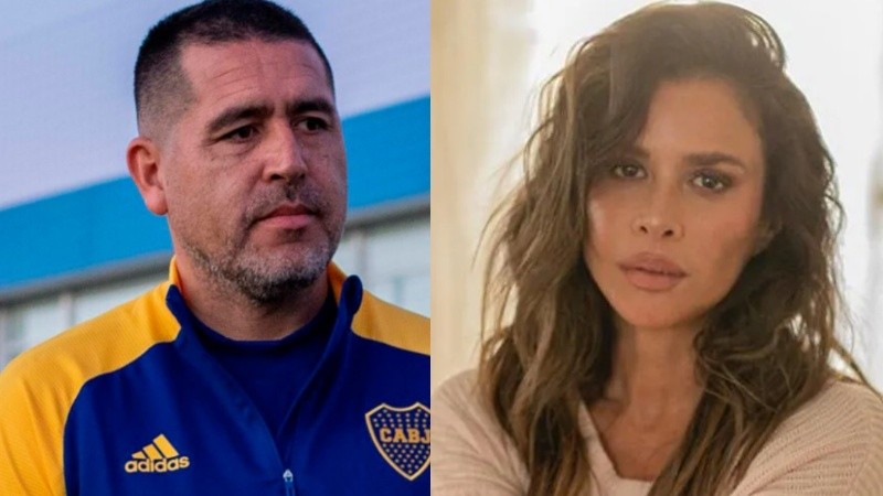 Juan Román Riquelme y Julieta Ortega.