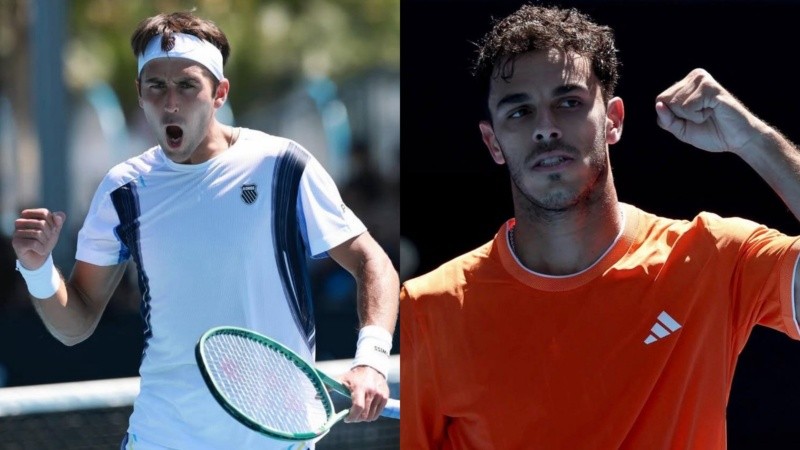 Etcheverry y Francisco Cerúndolo ya están en tercera ronda de Australia.