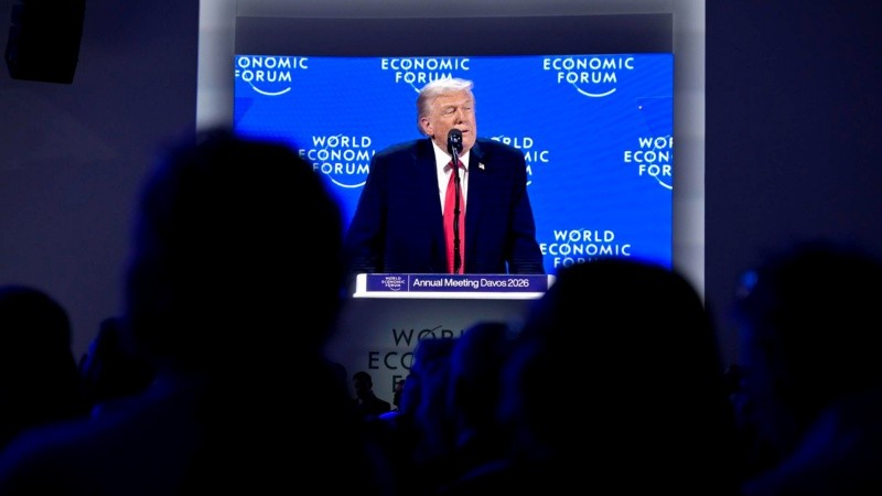 Trump en su discurso en el Foro Económico de Davos. (Foto: EFE)