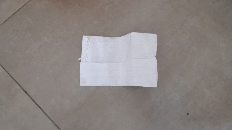 El papel que fue encontrado este jueves en el edificio del SUPA.