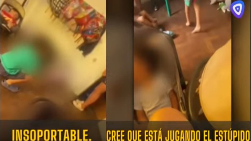 Imágenes obtenidas de un video tomado en el jardín de infantes.