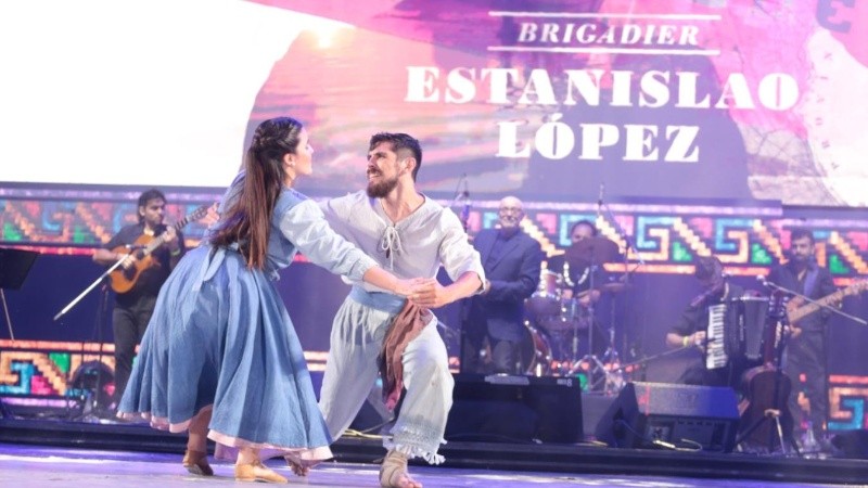 La delegación de la provincia de Santa Fe en el Festival de Cosquín.