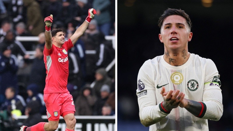 Dibu Martínez se lució con dos atajadas determinantes para Aston Villa y Enzo Fernández brilló con un gol en el triunfo del Chelsea.