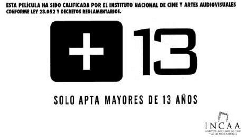 &nbsp;Indicación de una película apta para espectadores de más de 13 años. 