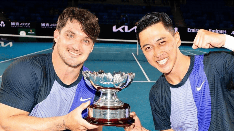 Gustavo Fernández hizo historia y completó el Grand Slam carrera en dobles.