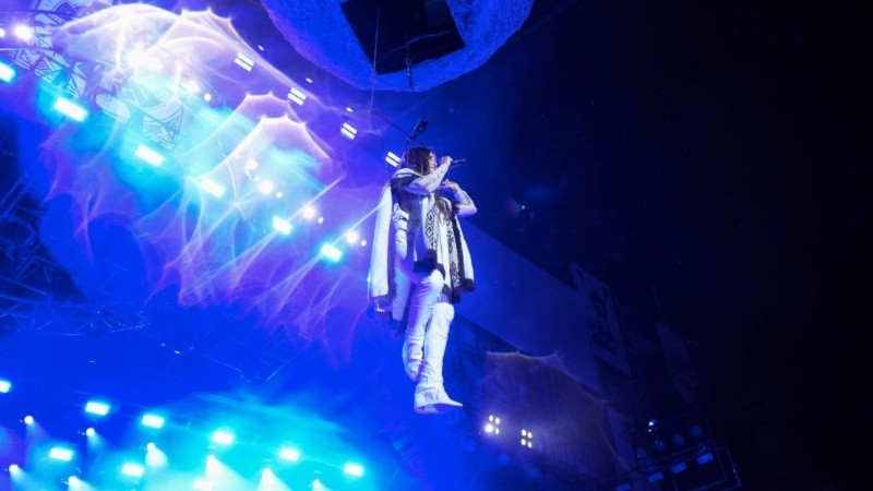 Así llegaba Soledad al escenario de Cosquín.