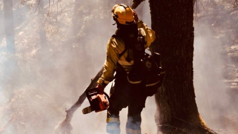 El equipo, conformado por 30 especialistas forestales certificados, fue designado a Cholila para tareas de control y mitigación del fuego.