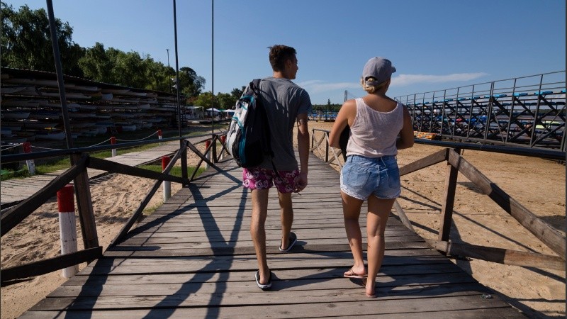 El día se presta para disfrutar del río.