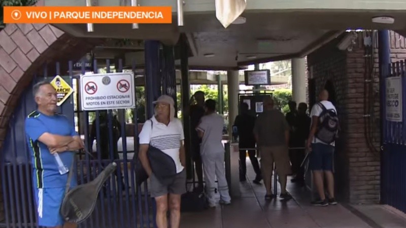 La entrada principal a GER este lunes a la mañana.