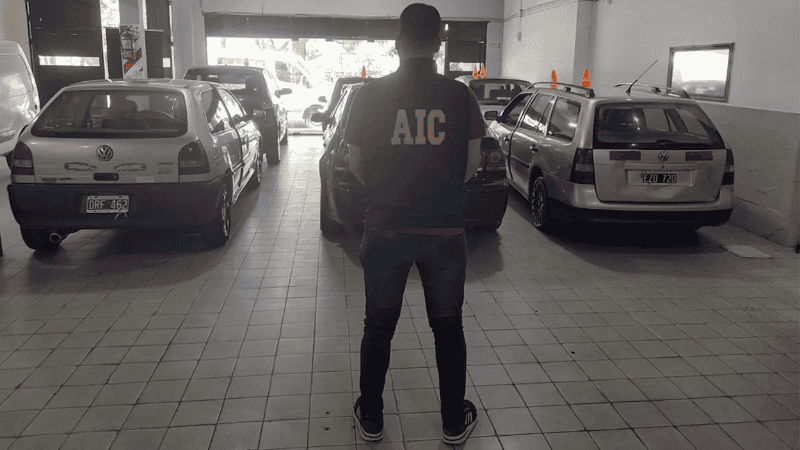 Uno de los allanamientos que se hicieron tras la denuncia por estafa.