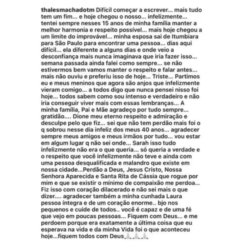 La carta de despedida que dejó Machado. (Foto: gentileza Revista Forum).&nbsp;