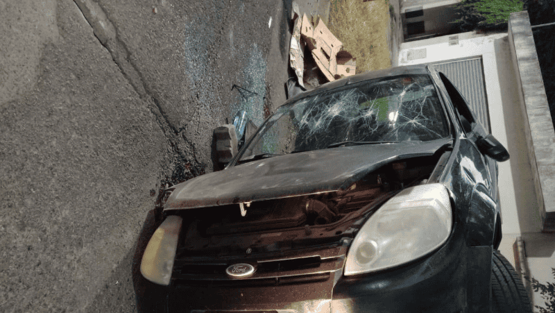 El vehículo siniestrado.