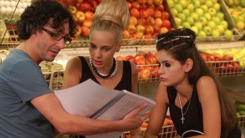 Una foto del rodaje de la película 