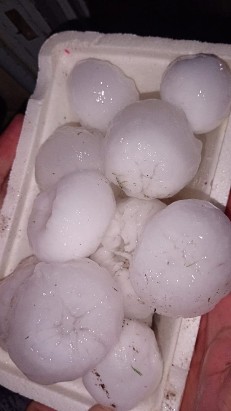 Granizo cerca de San Genaro.&nbsp;