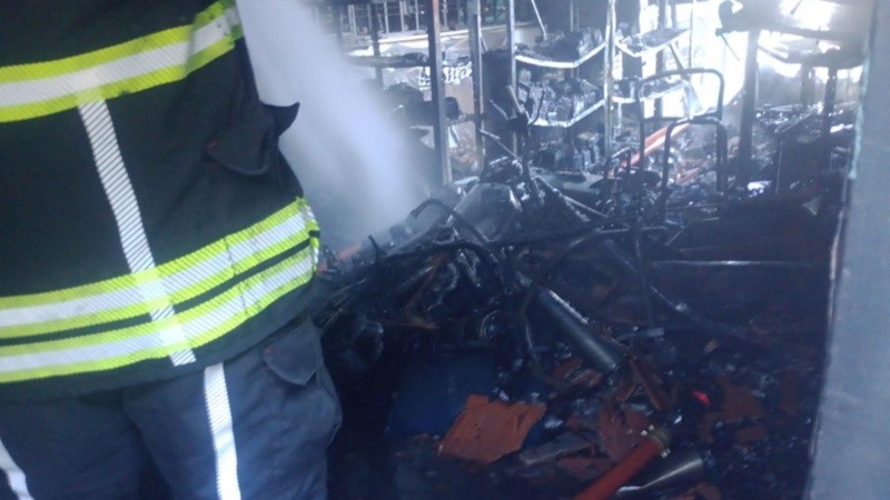 Parte de los elementos afectados en el interior.