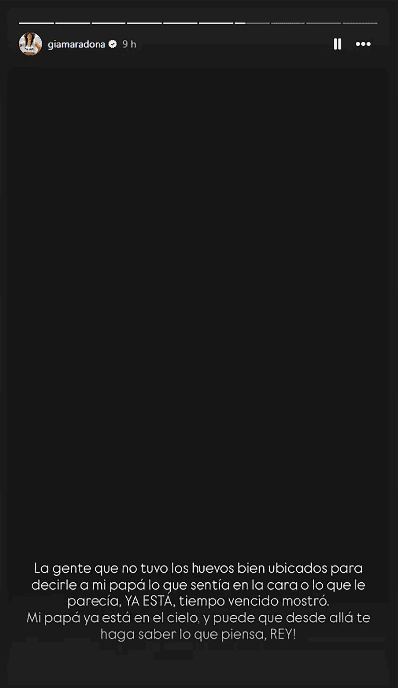 &nbsp;La historia de Gianinna Maradona.&nbsp;