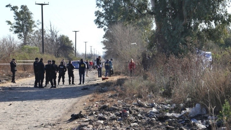 El lugar donde encontraron los cuerpos de las hermanas Gorosito.