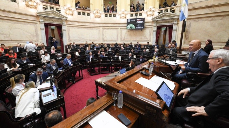 El Senado en la sesión de este jueves.