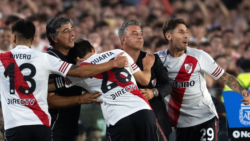 Marcelo Gallardo. River vs Banfield. Fecha 8 Torneo Apertura Liga Profesional Argentina.