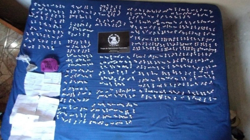 La TOE incautó más de 600 dosis de cocaína.