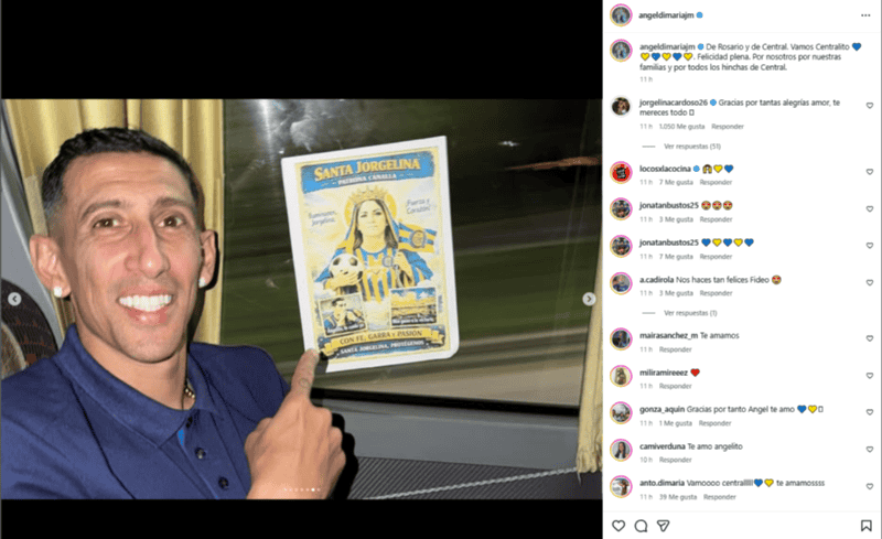 El posteo de Di María. 