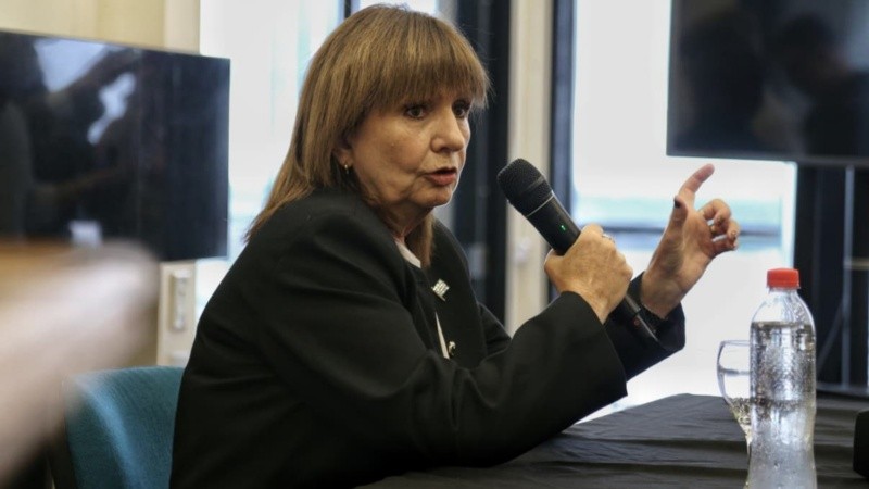 Patricia Bullrich brindó una conferencia de prensa en la Fundación Libertad. (Foto: Alan Monzón / Rosario3)&nbsp;