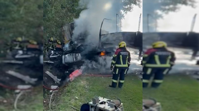 El impacto se dio en la entrada de Zavalla.