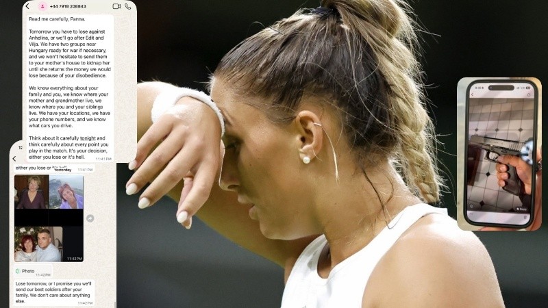 Las capturas de las amenazas que recibió la tenista.