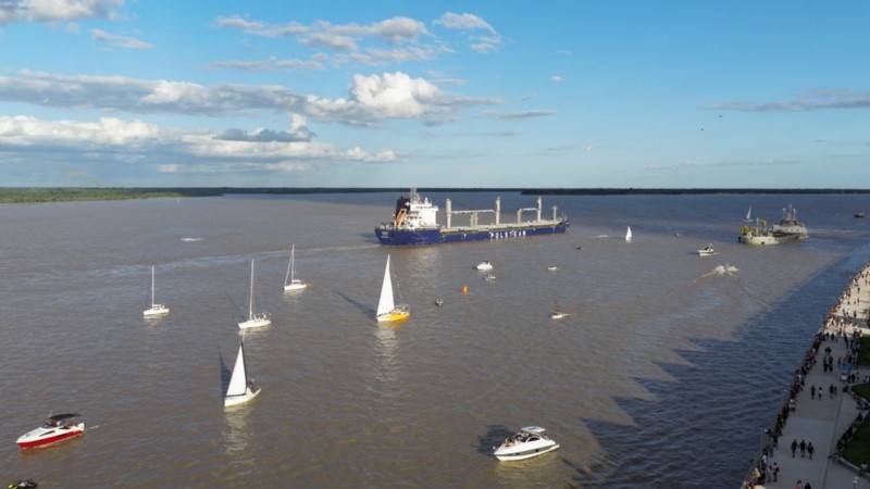 La caravana náutica de este sábado en Rosario.