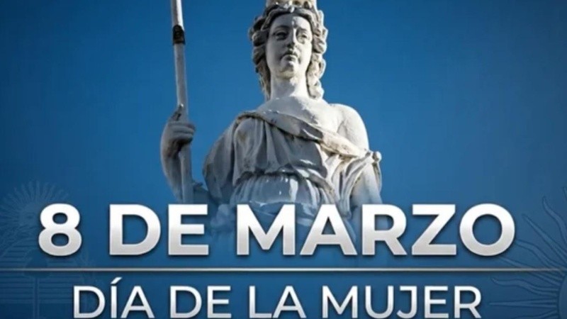 Una captura del video por el Día Internacional de la Mujer de la Casa Rosada.