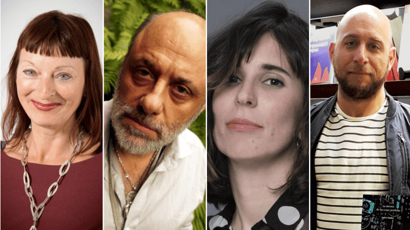 Sabine Schlickers, Pablo Ramos, Magalí Etchebarne y Javier Núñez participan de la primera Feria Vecina.